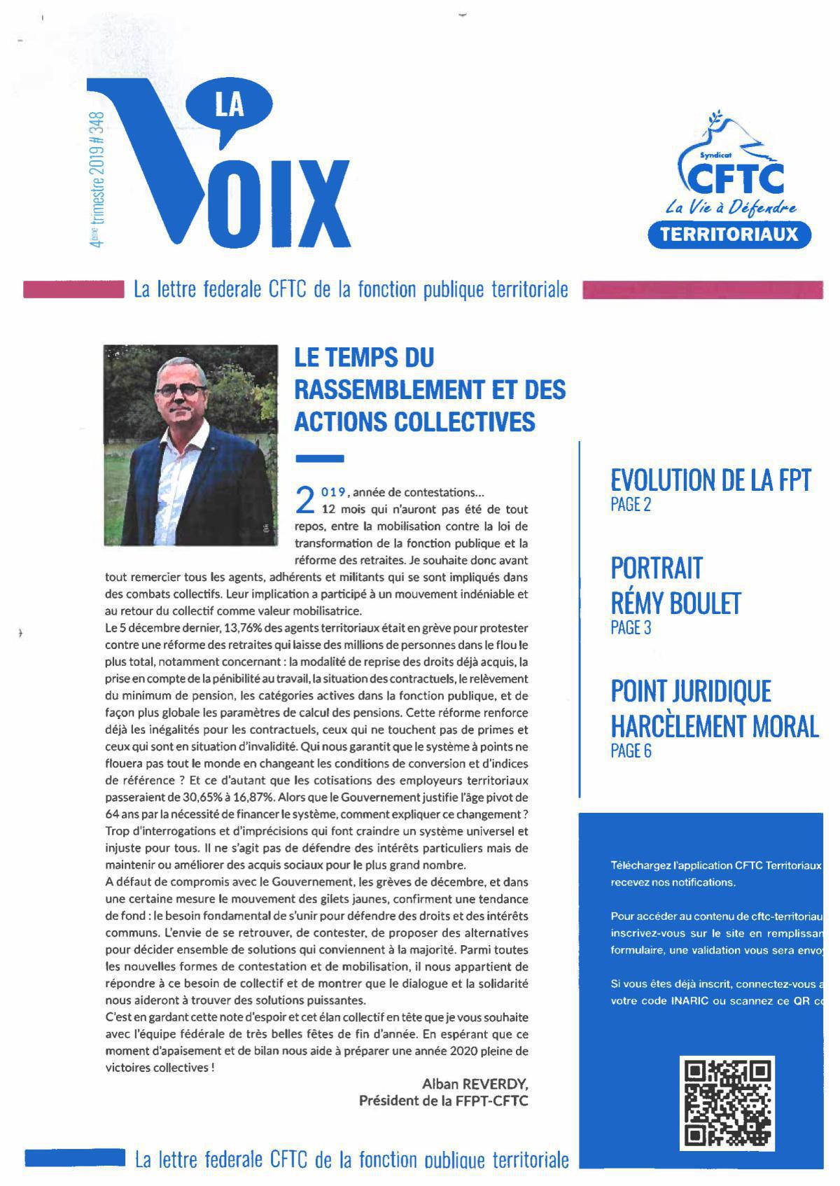 LA VOIX "LA LETTRE FÉDÉRALE" N° 348 Décembre
