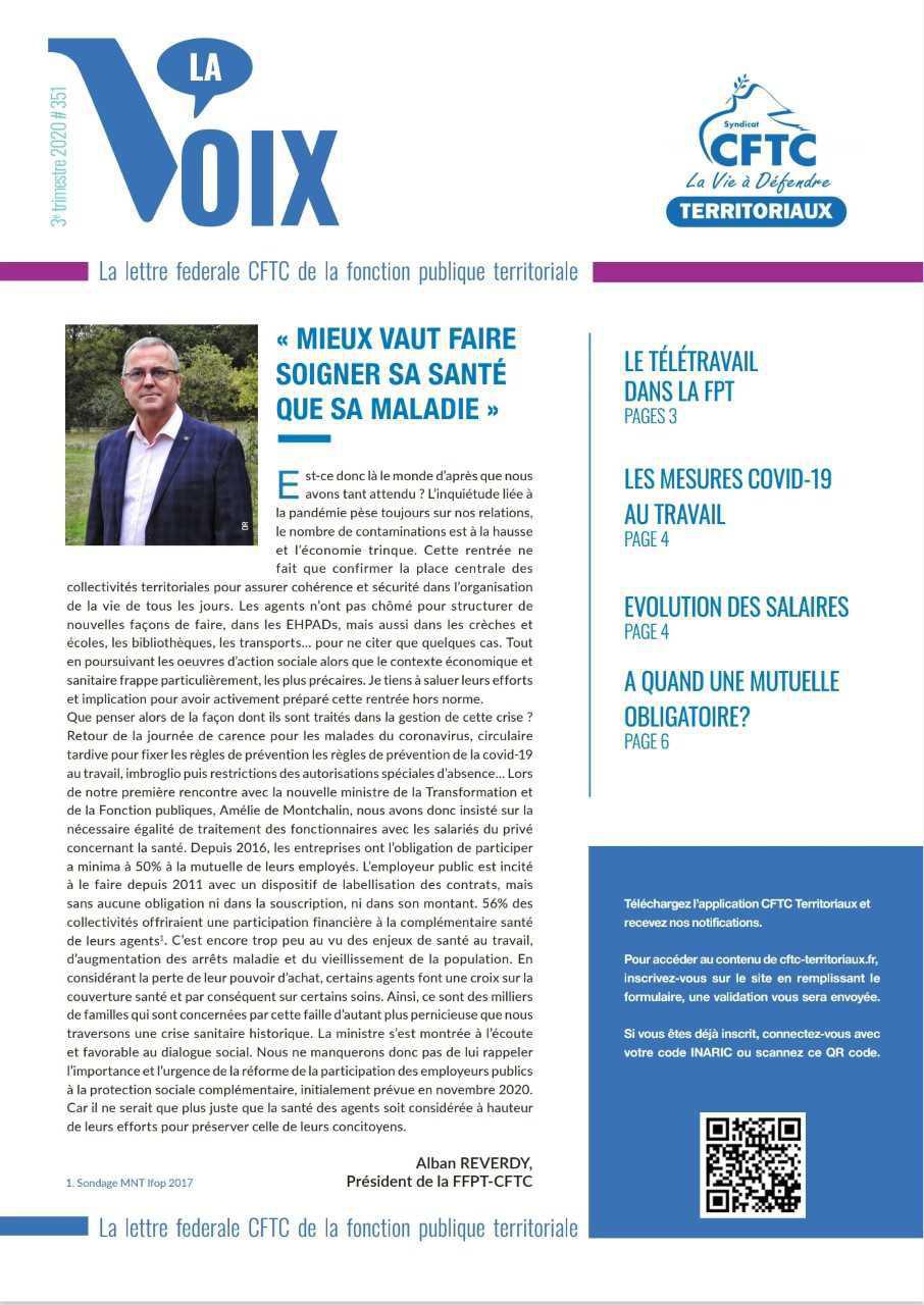 La lettre fédérale la voix septembre N°351 