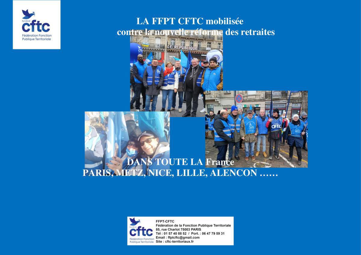 LA FEDERATION PRESENTE CONTRE LA REFORME DES RETRAITES 