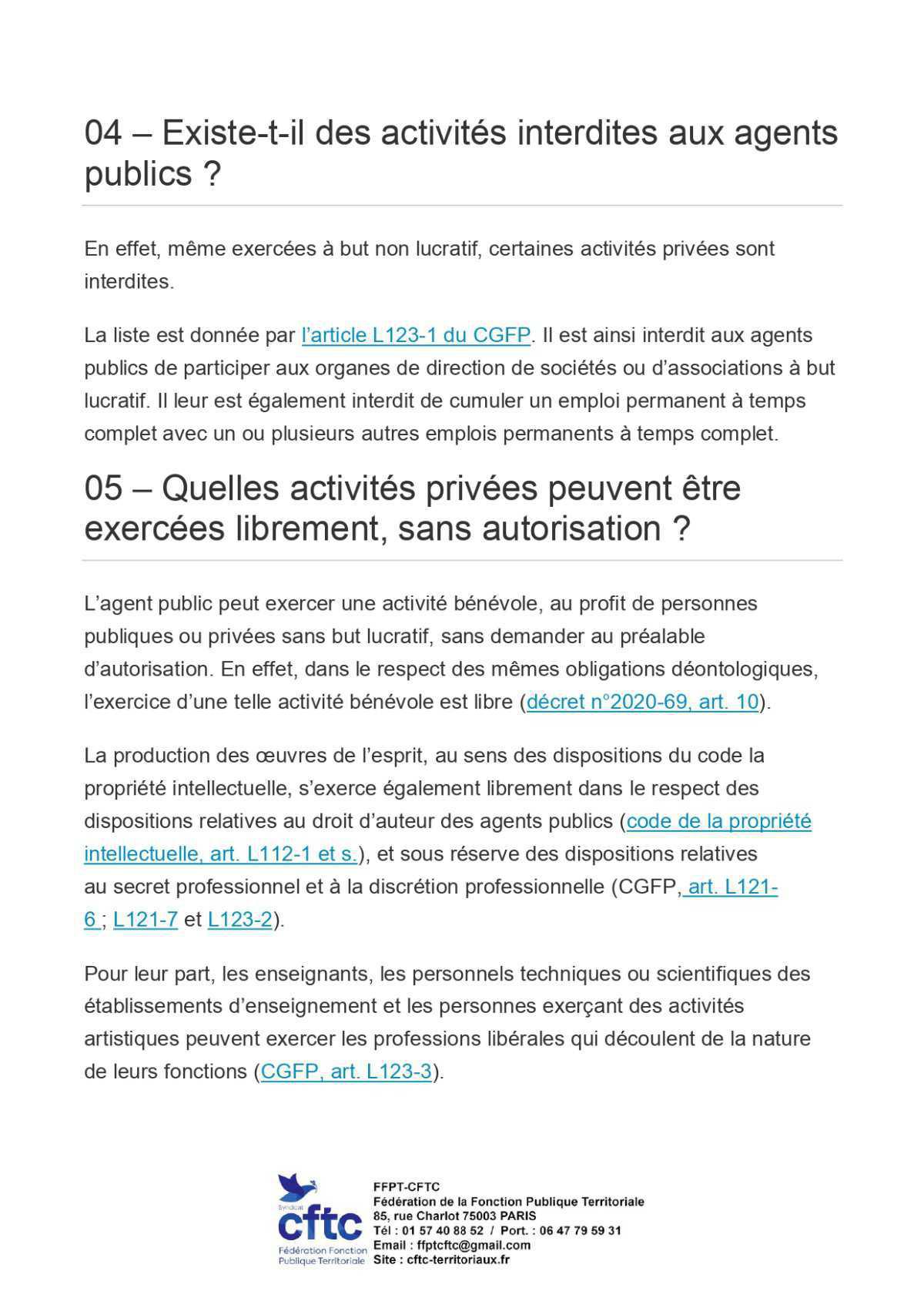 Les règles de cumul d’activités des agents publics en 10 questions