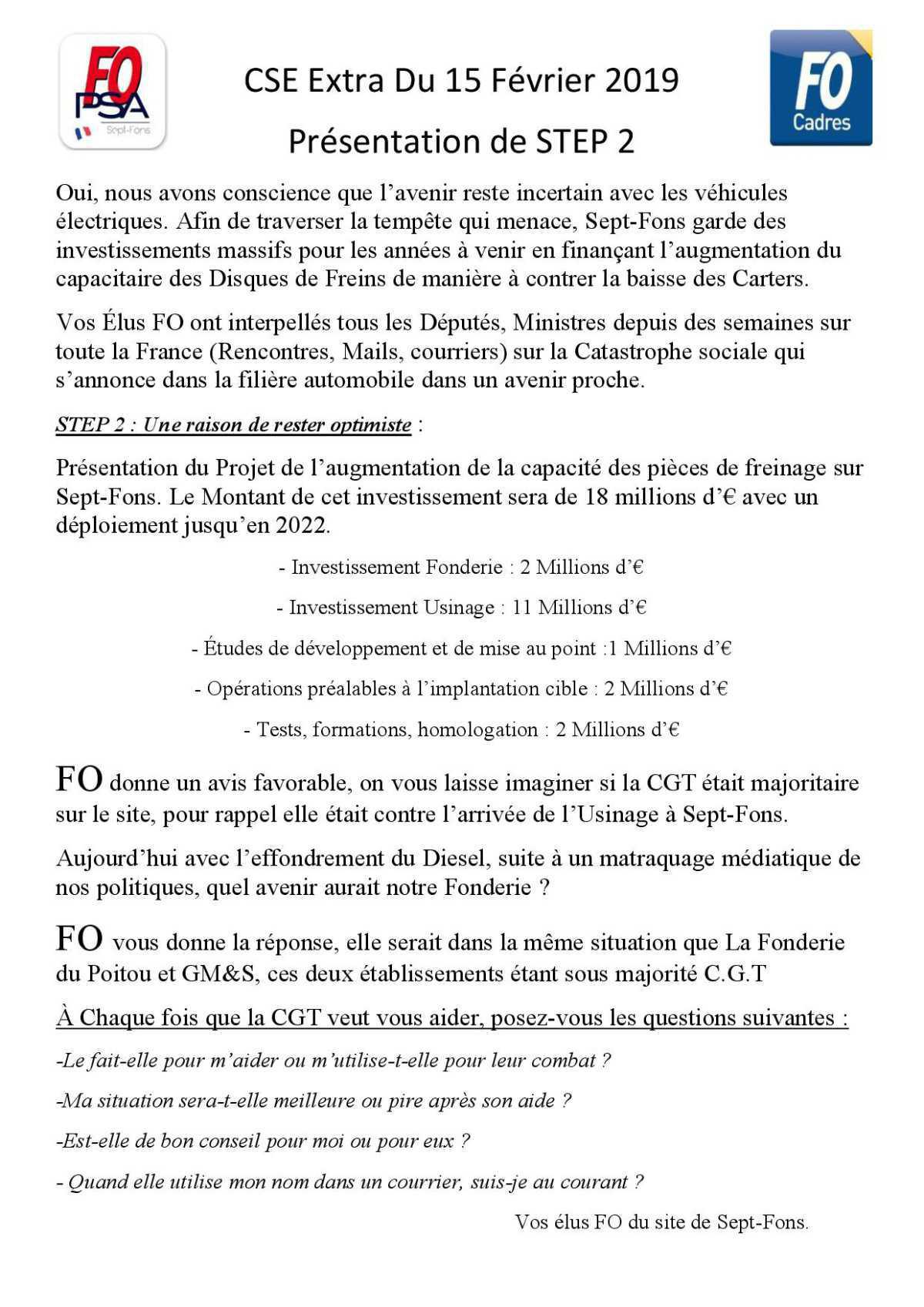 CSE Extra => Step2, Restons Optimiste !