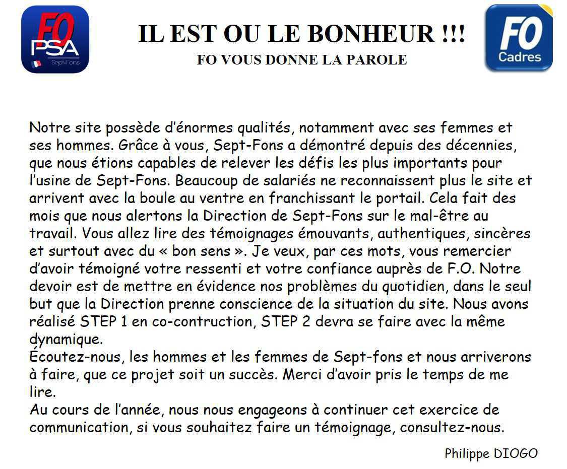IL EST OU LE BONHEUR !!!