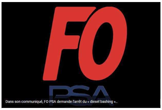 L'ARGUS : « FO PSA demande l'arrêt du diesel bashing » L'ARGUS : « FO PSA demande l'arrêt du diesel bashing »