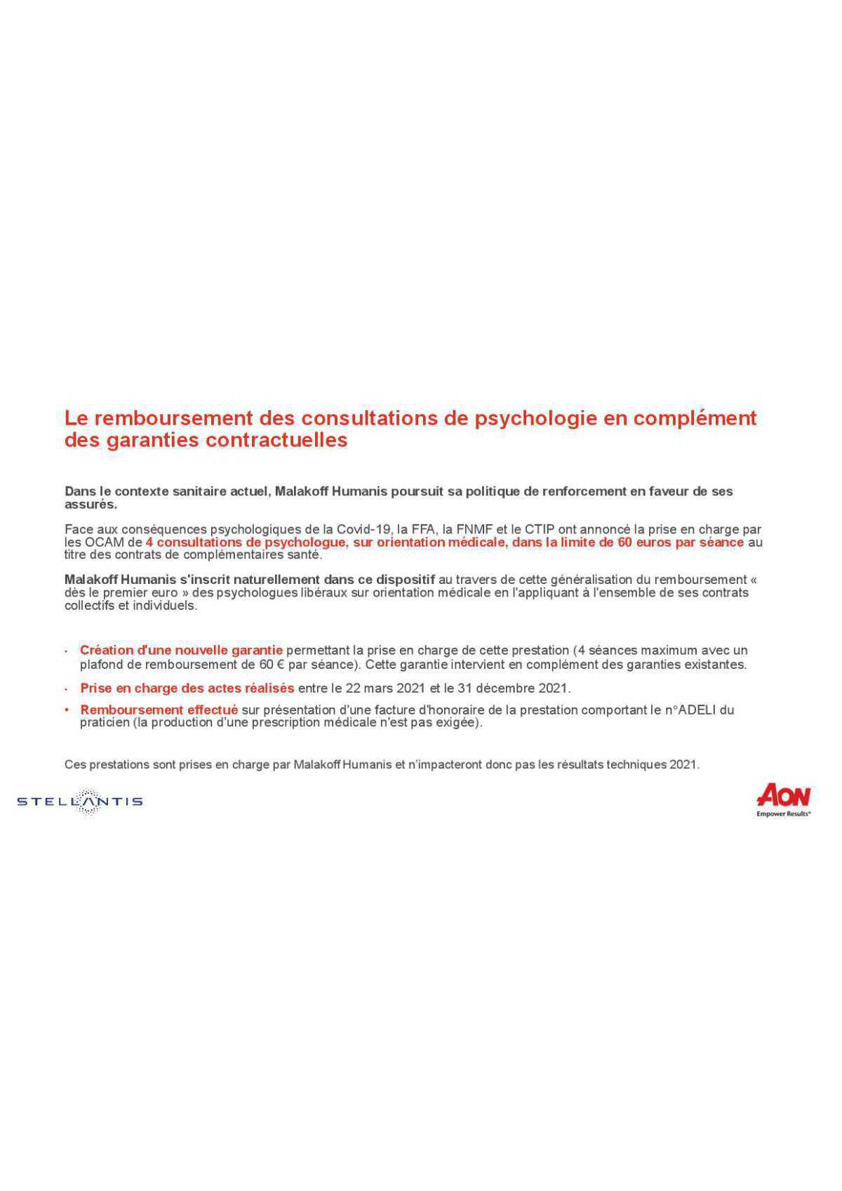 Info Mutuelle AON Covid 19