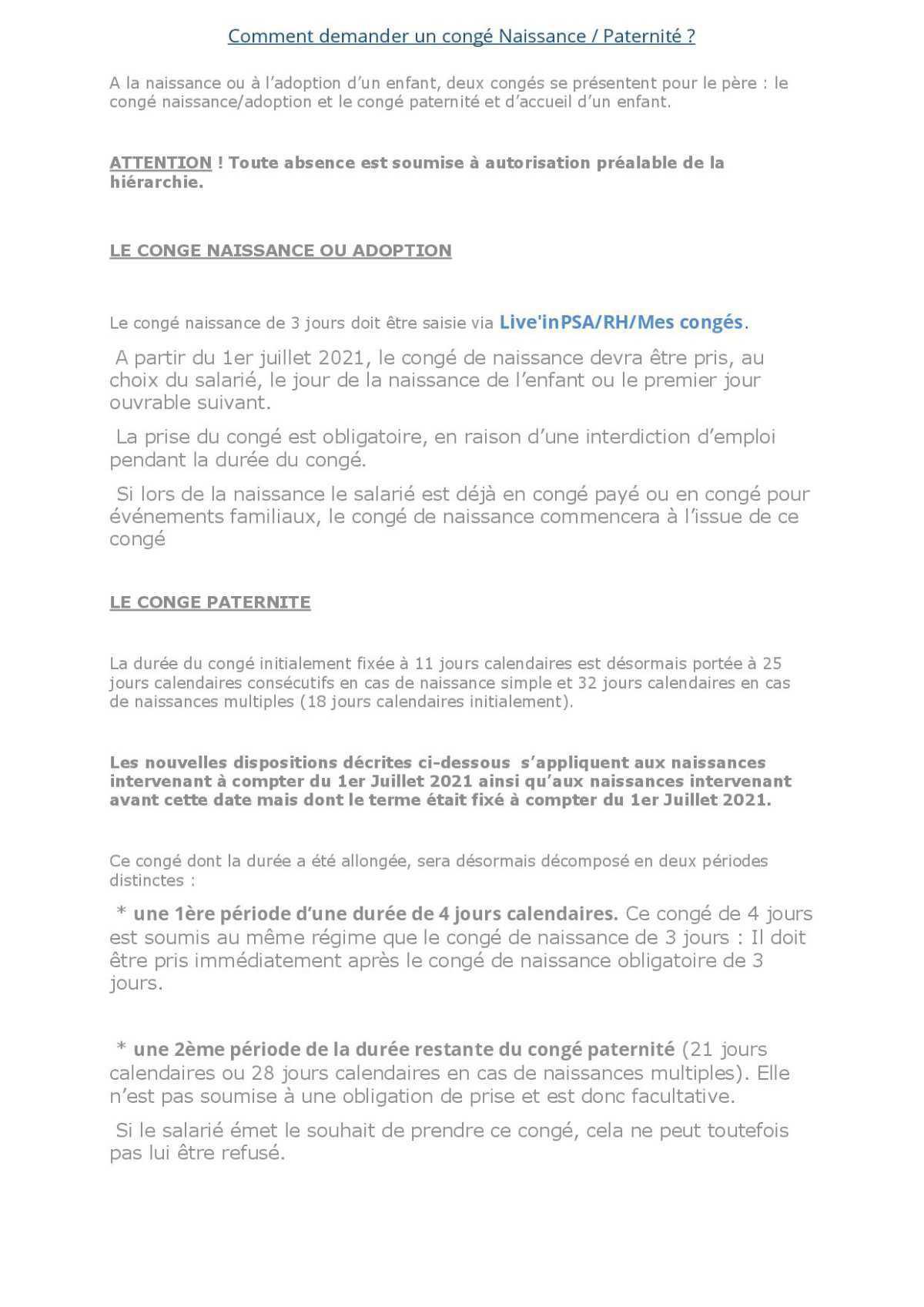 FO vous explique le congès de parternité...