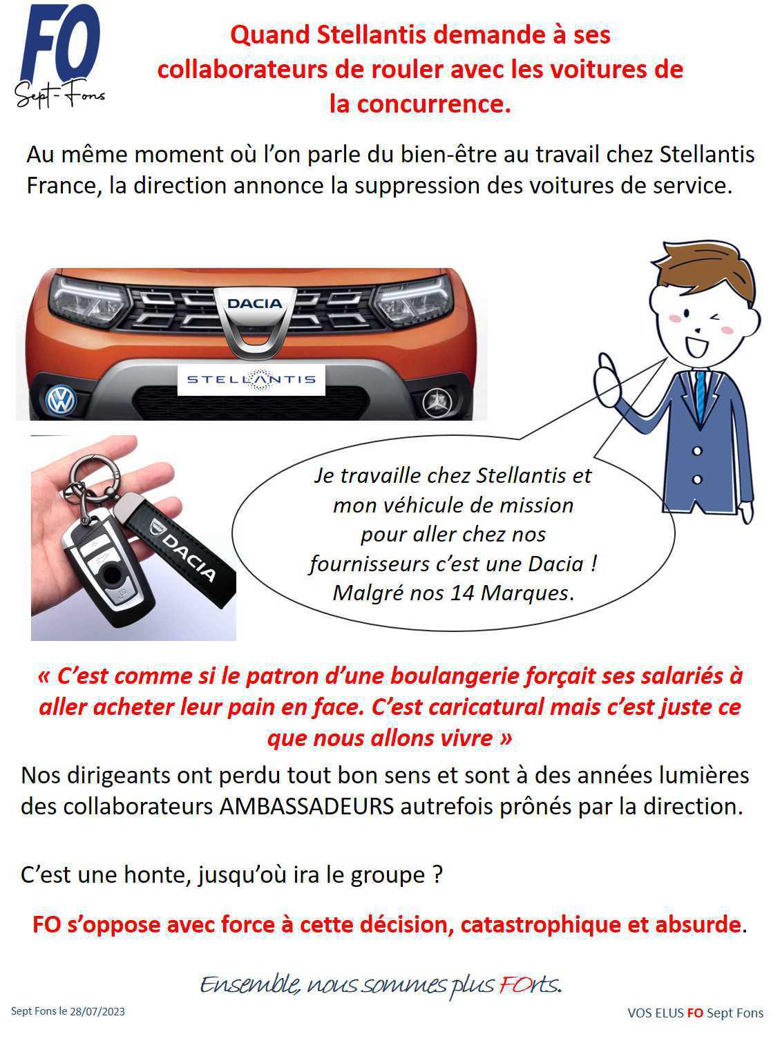 Suppression des Voitures de Service