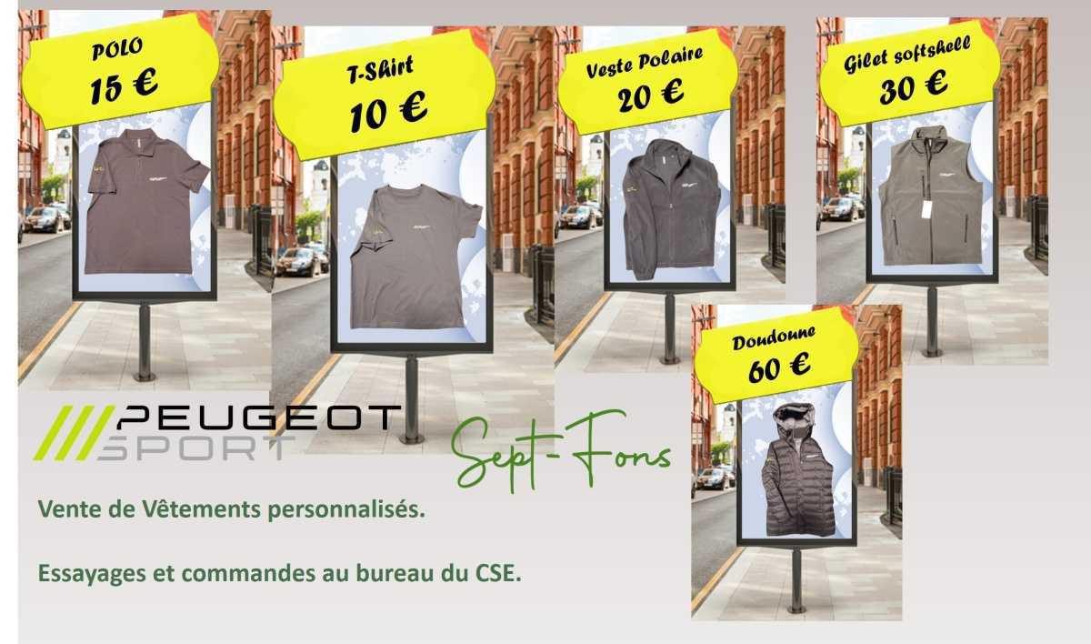 Vente de Vêtements personnalisés.