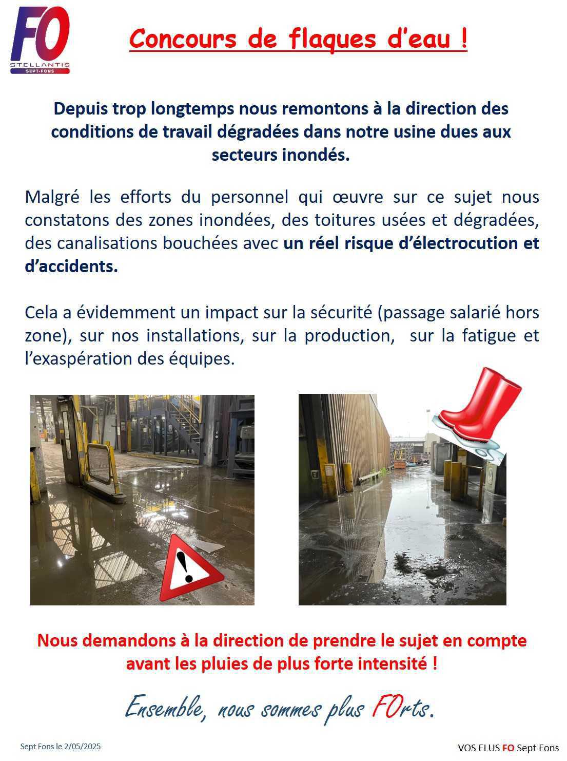 Concours de flaques d’eau !