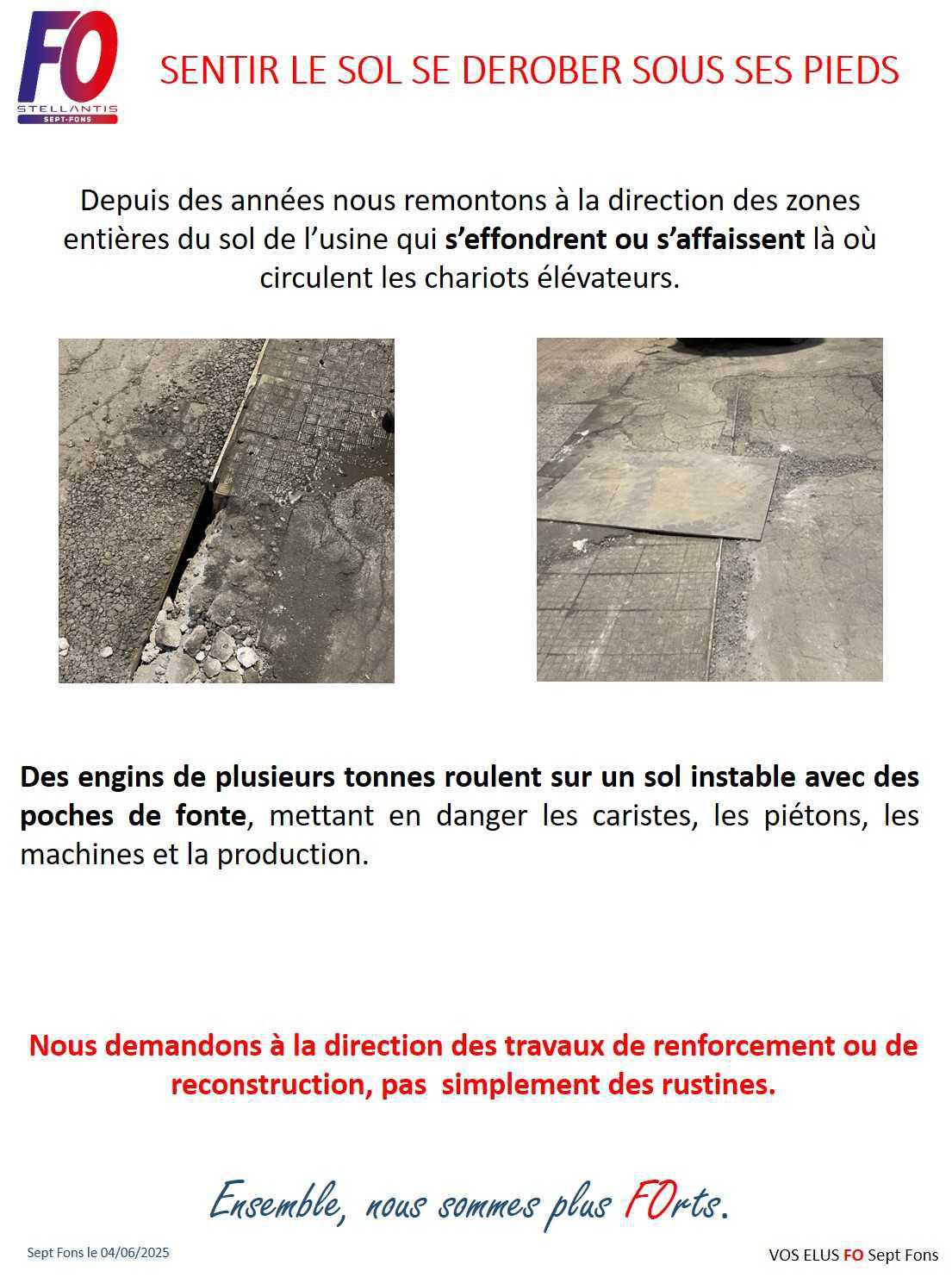 SENTIR LE SOL SE DEROBER SOUS SES PIEDS