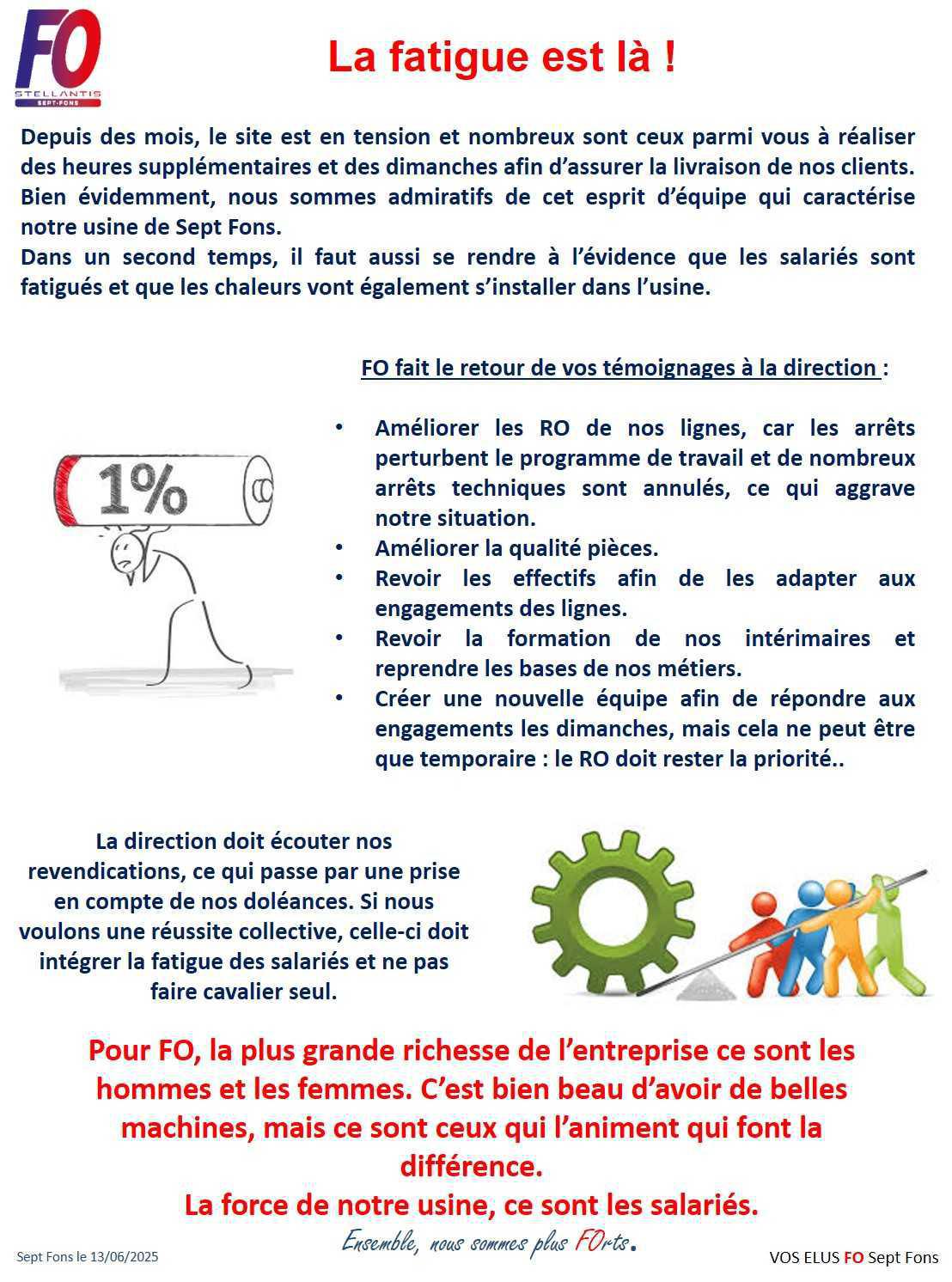 La fatigue est là !