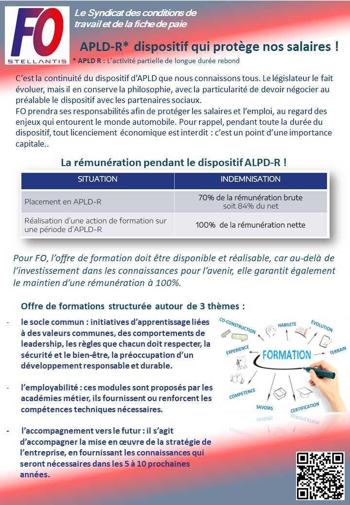APLD-R* dispositif qui protège nos salaires ! 