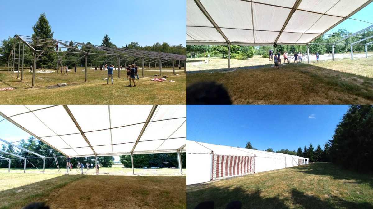 Montage du chapiteau TRICOULE