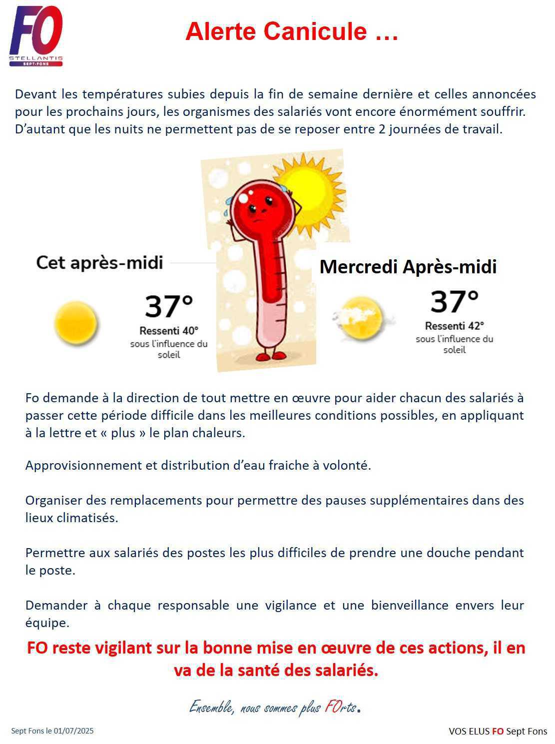 Alerte Canicule …