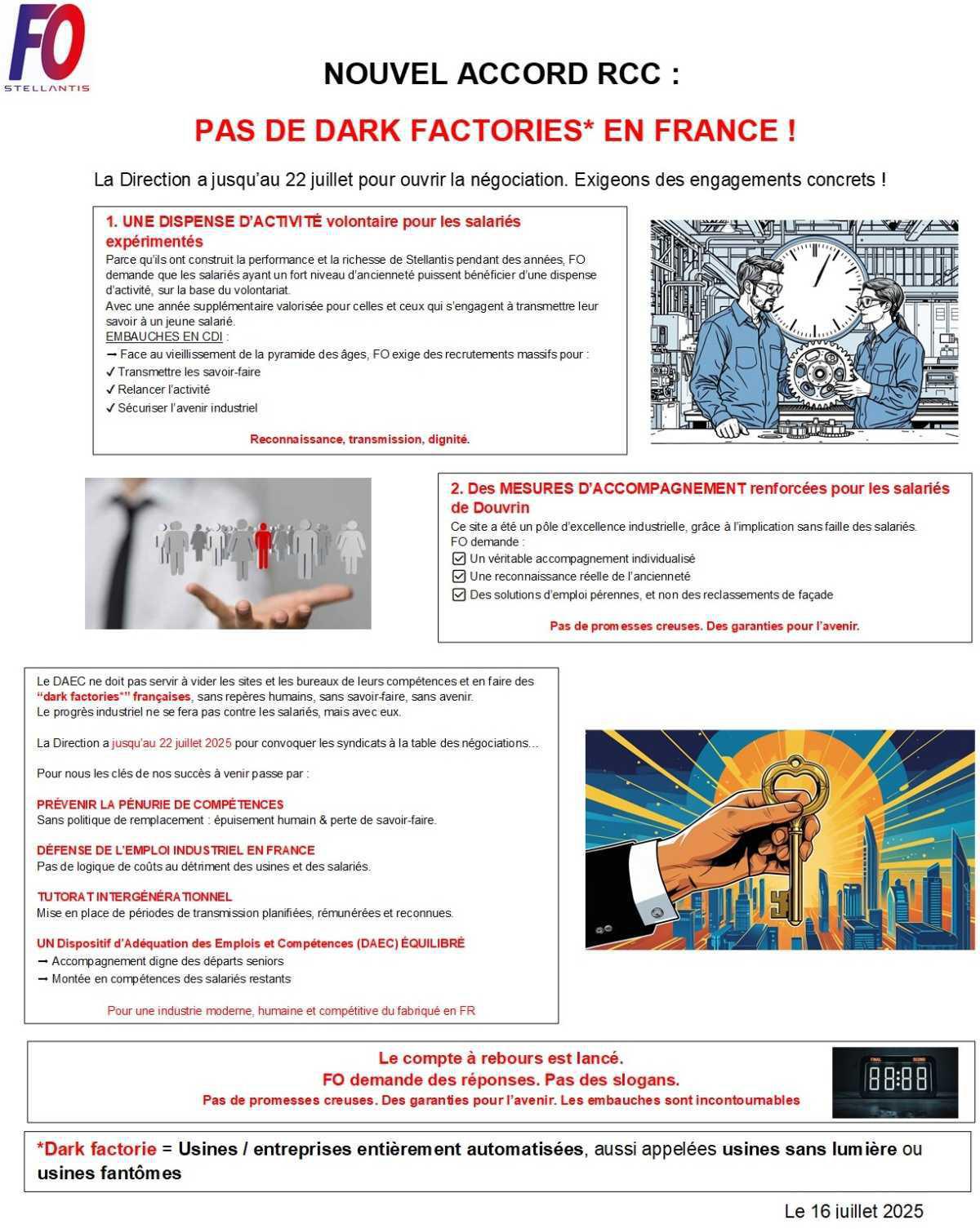 NOUVEL ACCORD DAEC : PAS DE DARK FACTORIES EN FRANCE