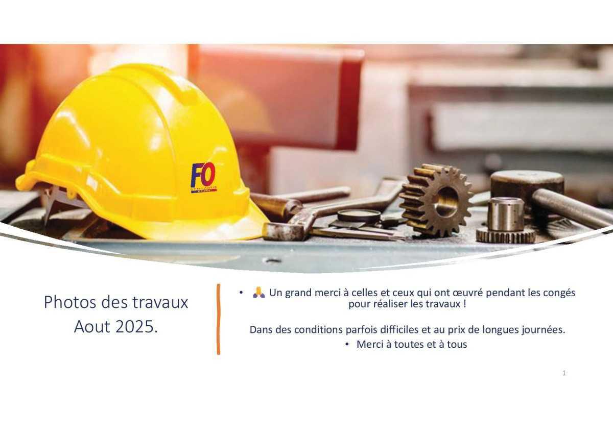 Travaux des congés en image📷👏Merci !