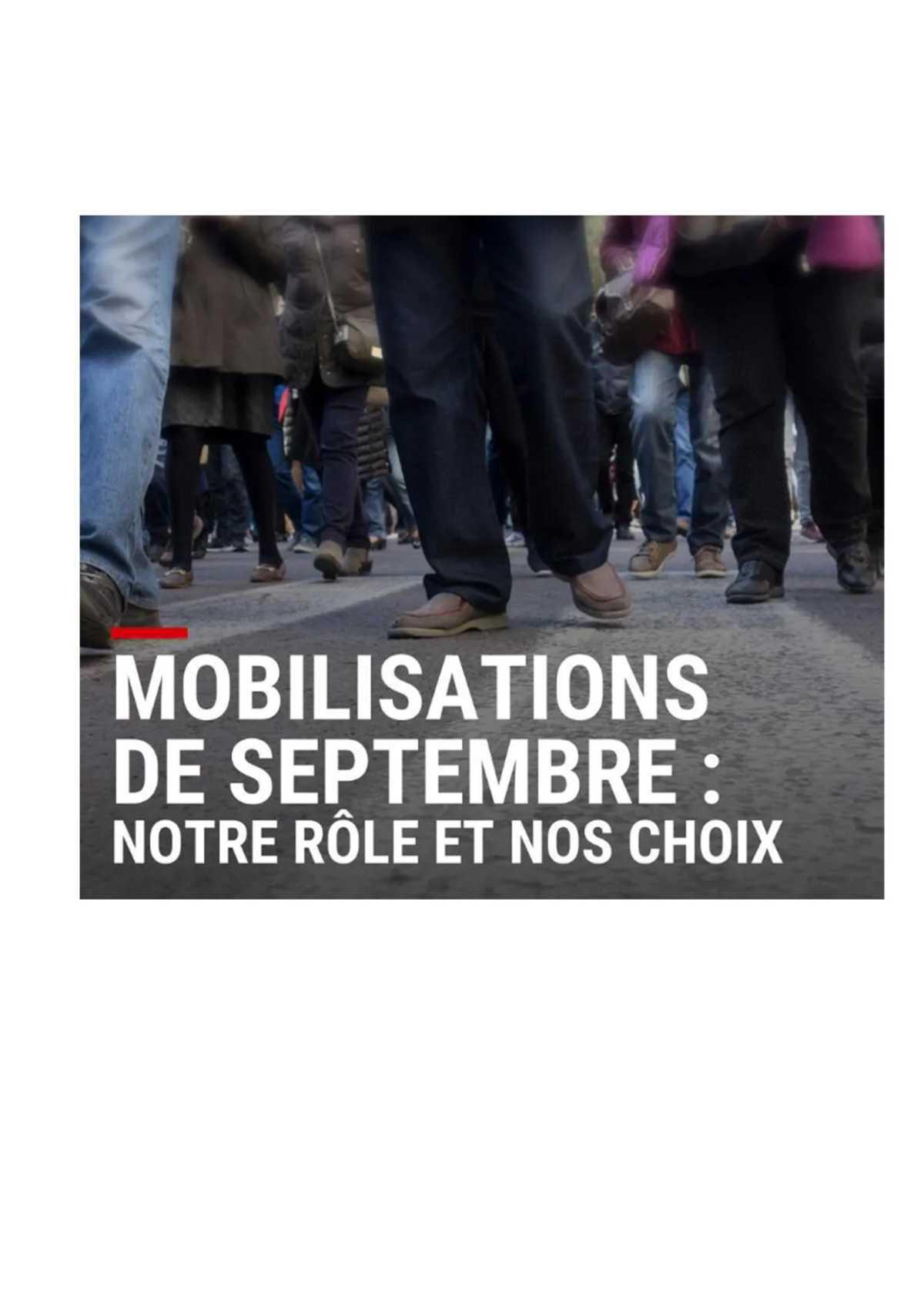 FO métaux, Mobilisation de Septembre, notre rôle et nos choix !