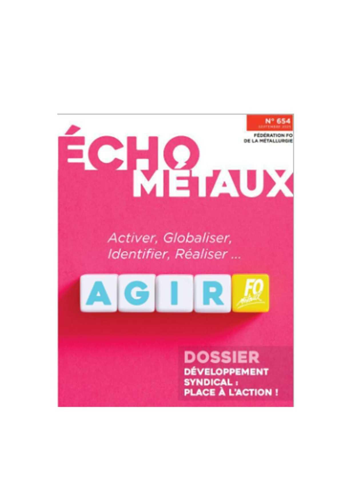 Echo Métaux de septembre 2025.