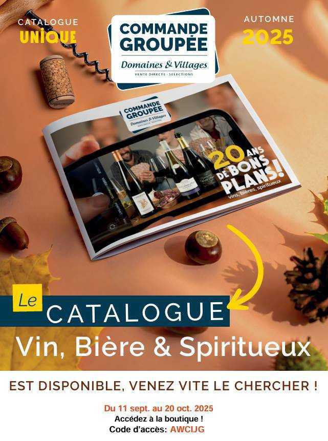 Domaines et Villages : Commande de Vins et Bières, Automne 2025