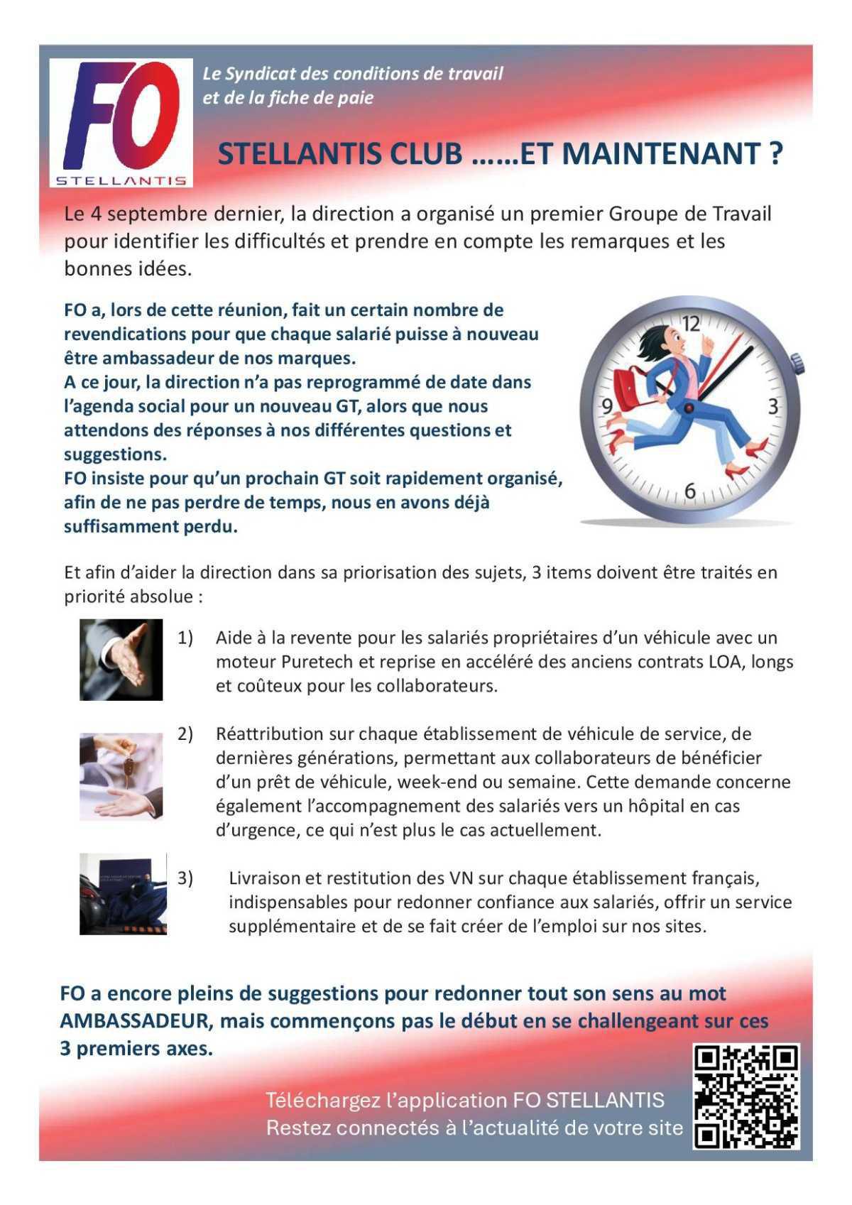 FO, la vente des voitures aux salariés, et maintenant ?