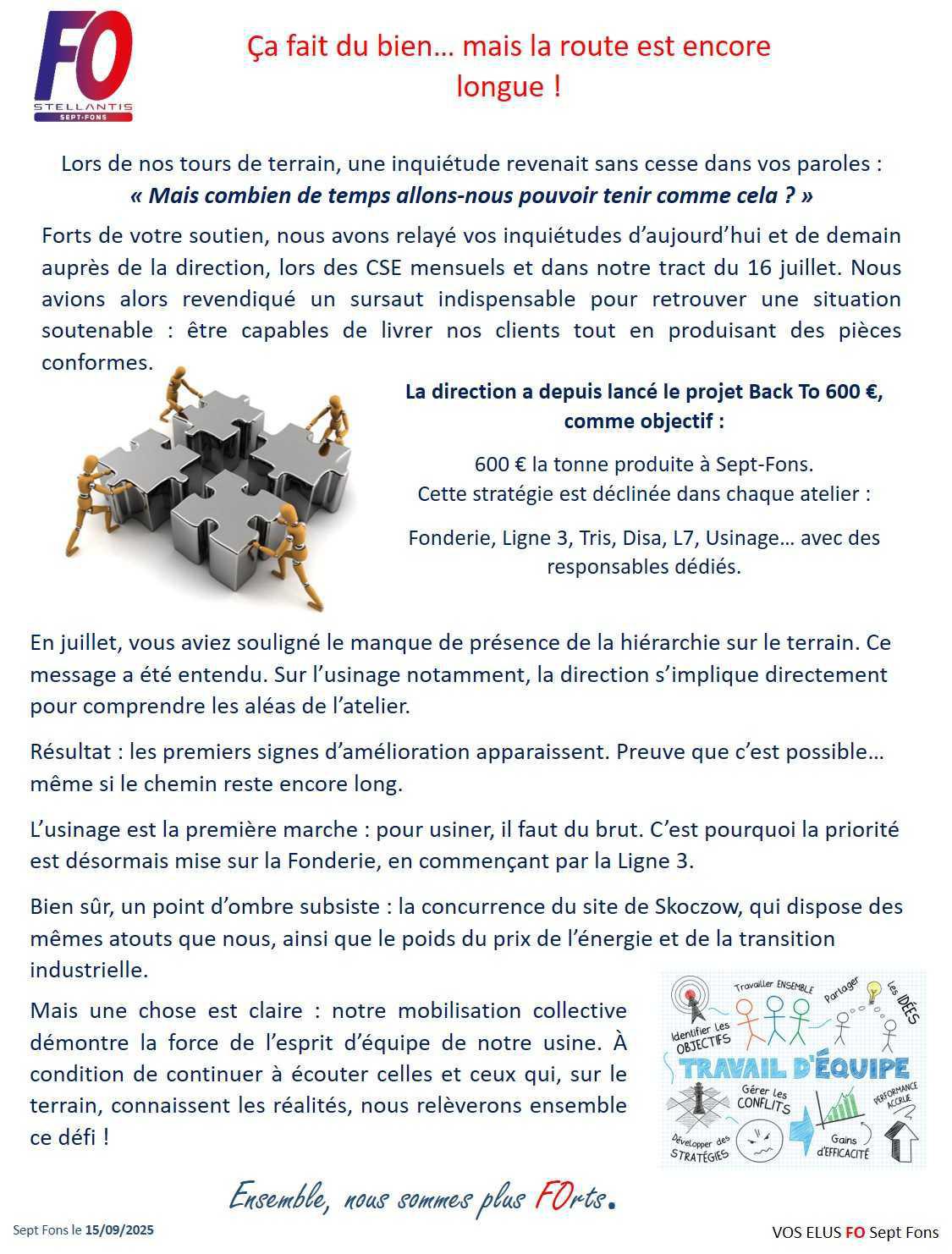 Ça fait du bien… mais la route est encore longue !