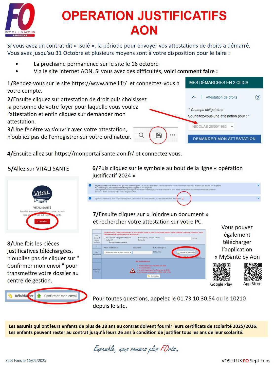 OPERATION JUSTIFICATIFS AON