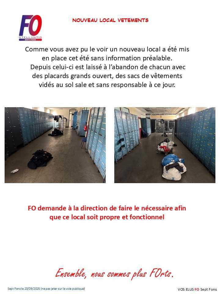 Nouveau local vêtements 