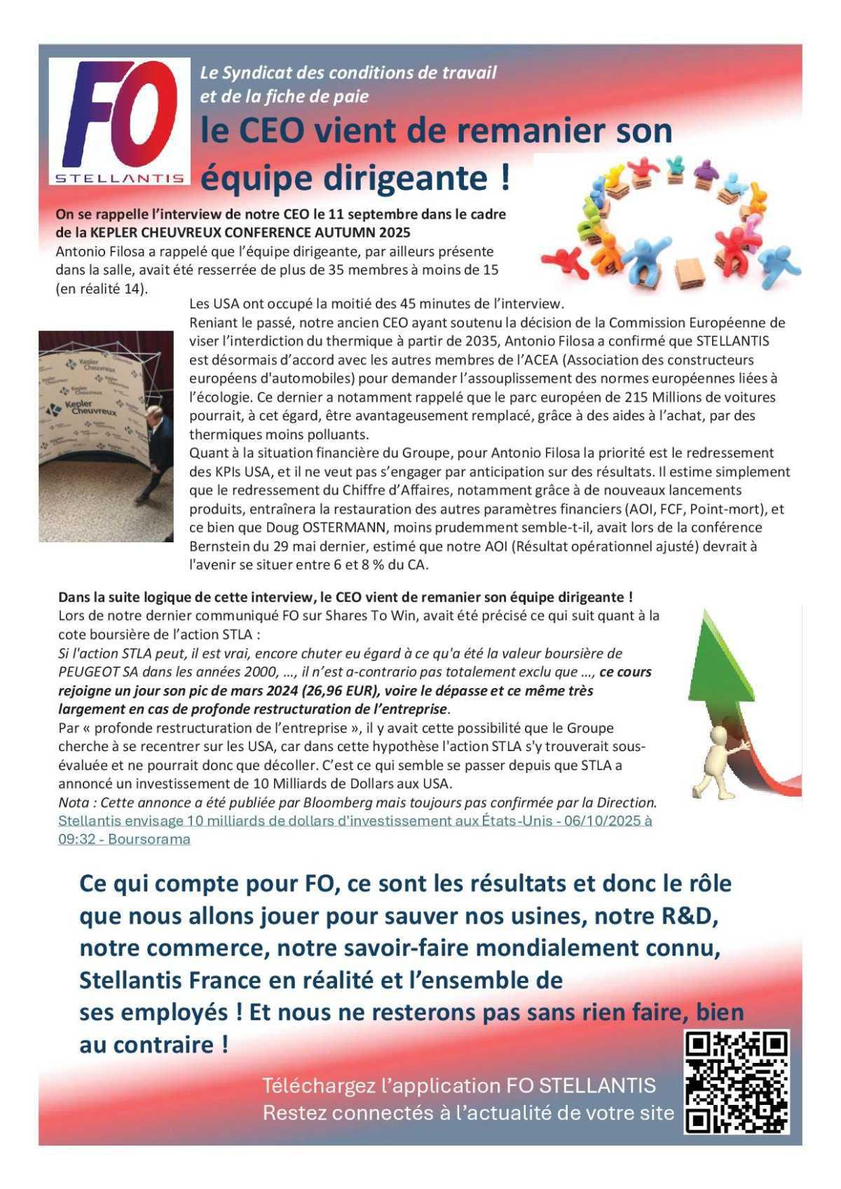 Le CEO vient de remanier son équipe !