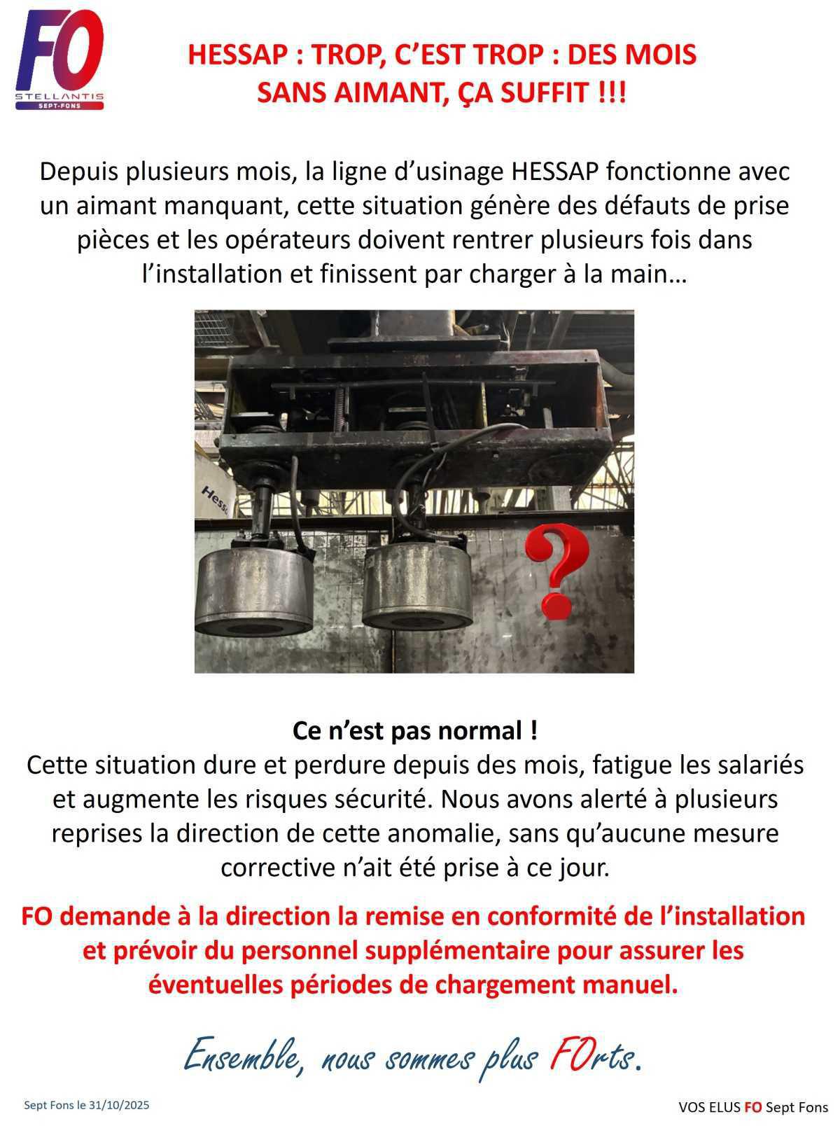 HESSAP : TROP, C’EST TROP : DES MOIS SANS AIMANT, ÇA SUFFIT !!!