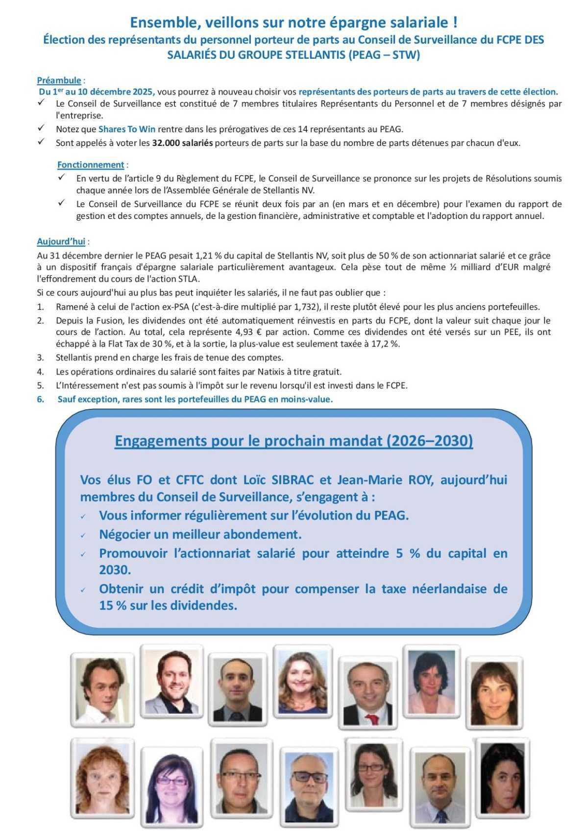 Ensemble, veillons sur notre épargne ! votez FO