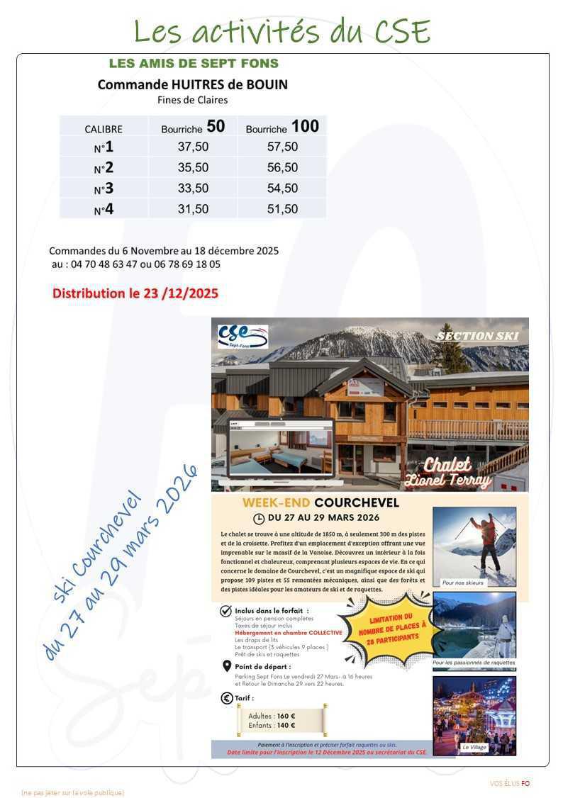 Compte-rendu du CSE du 27 novembre 2025.