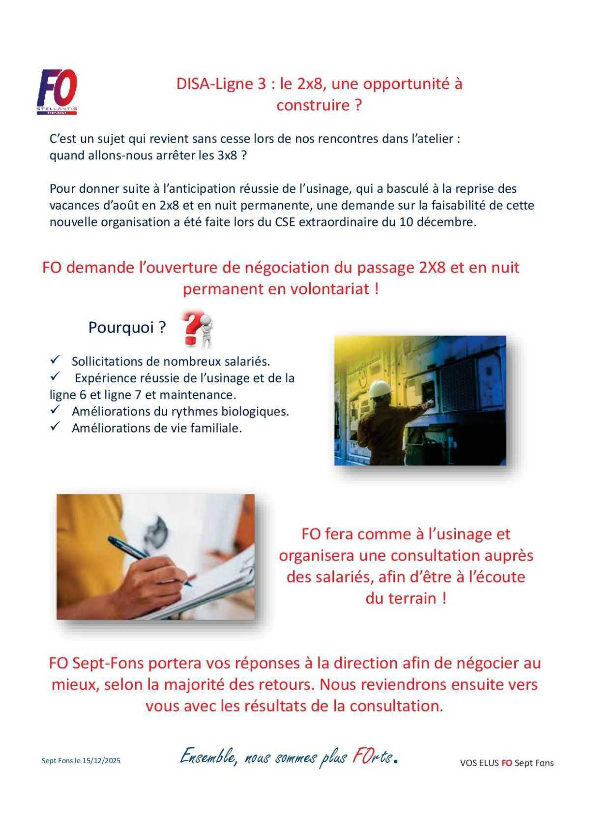 Passage en 2X8 Disa et la ligne 3, une opportunité à construire ?