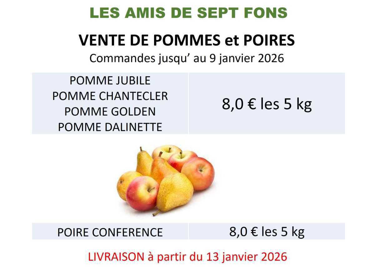 COOP : Commande de pommes & poires jan 2026