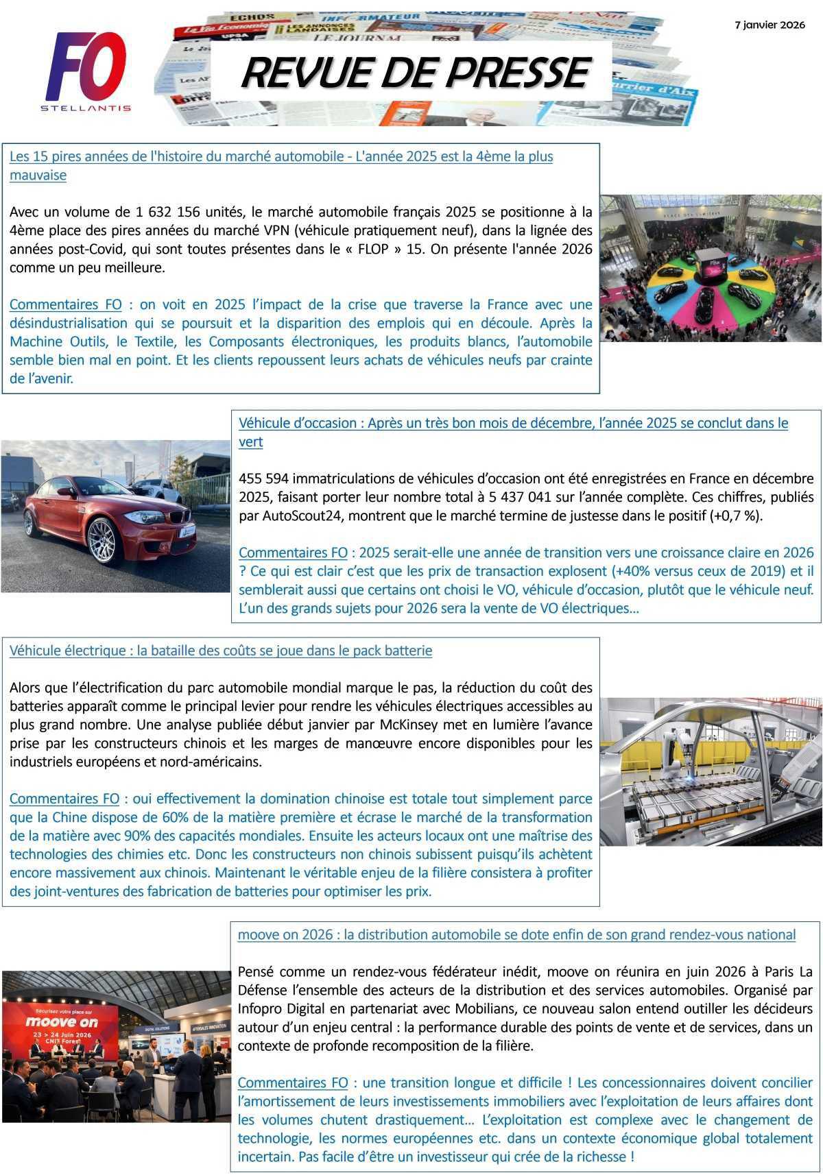 REVUE DE PRESSE FO, 7 janvier 2026