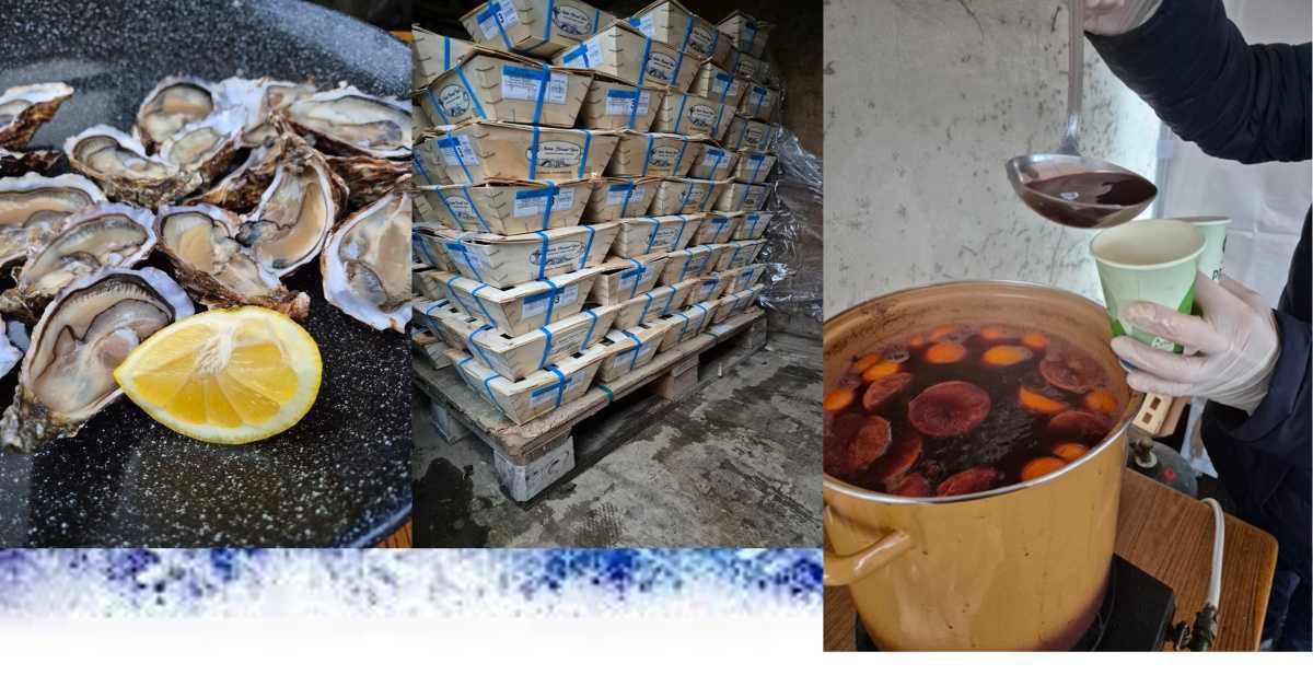 Distribution des huitres à la COOP, quelques images.