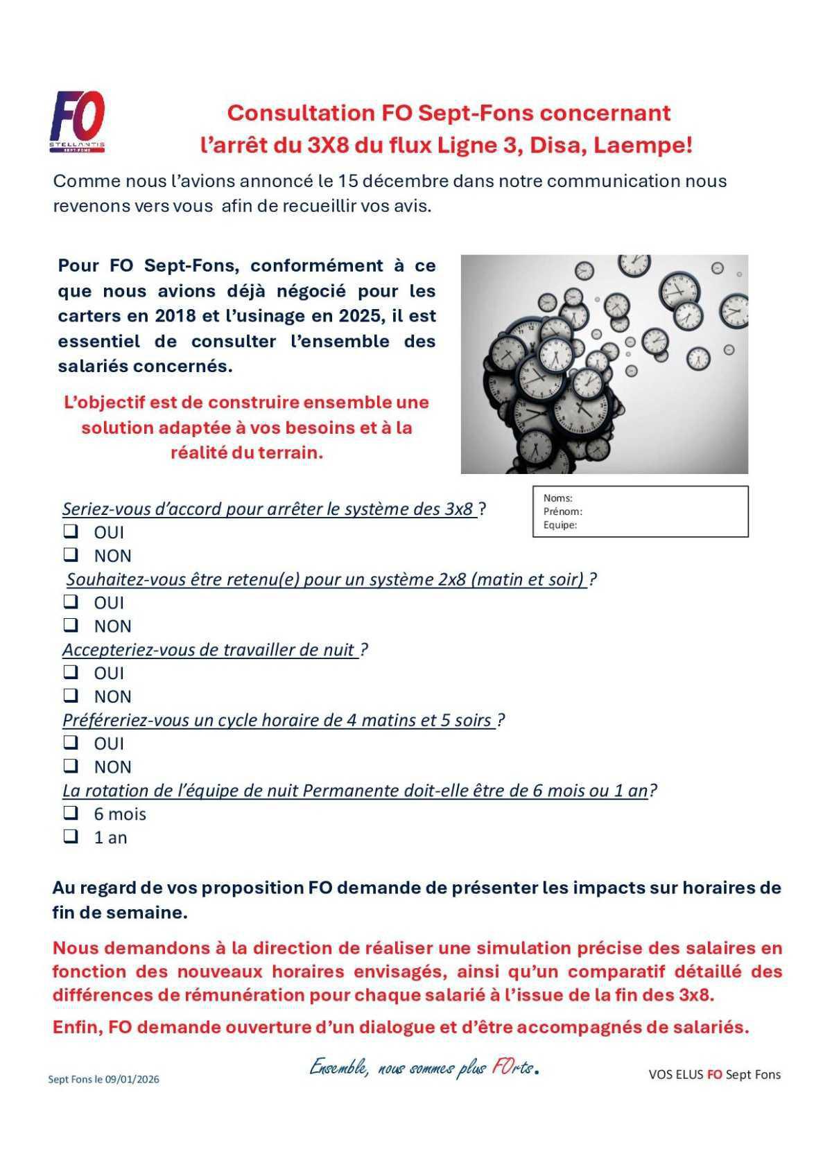 Consultation FO Sept-Fons concernant l'arrêt du 3/8 du flux L3, Disa, Laempe !!