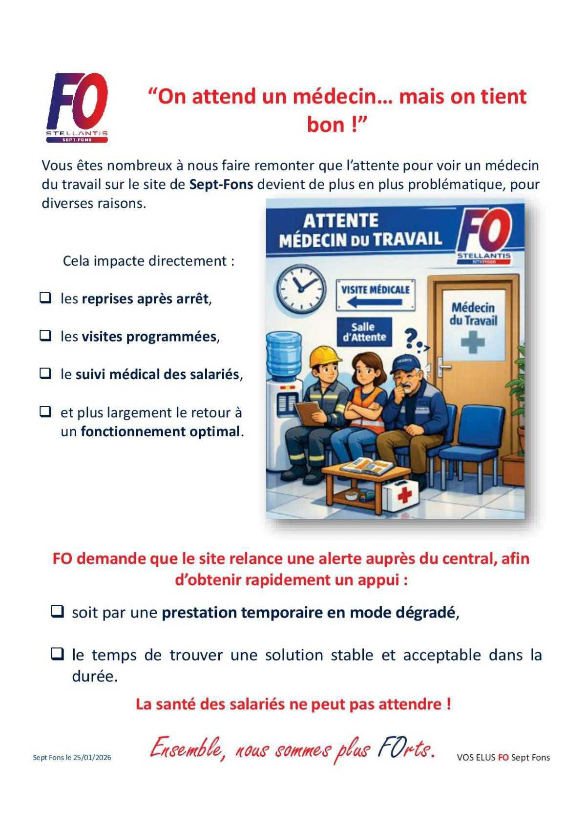 On attend un médecin... à Sept Fons.