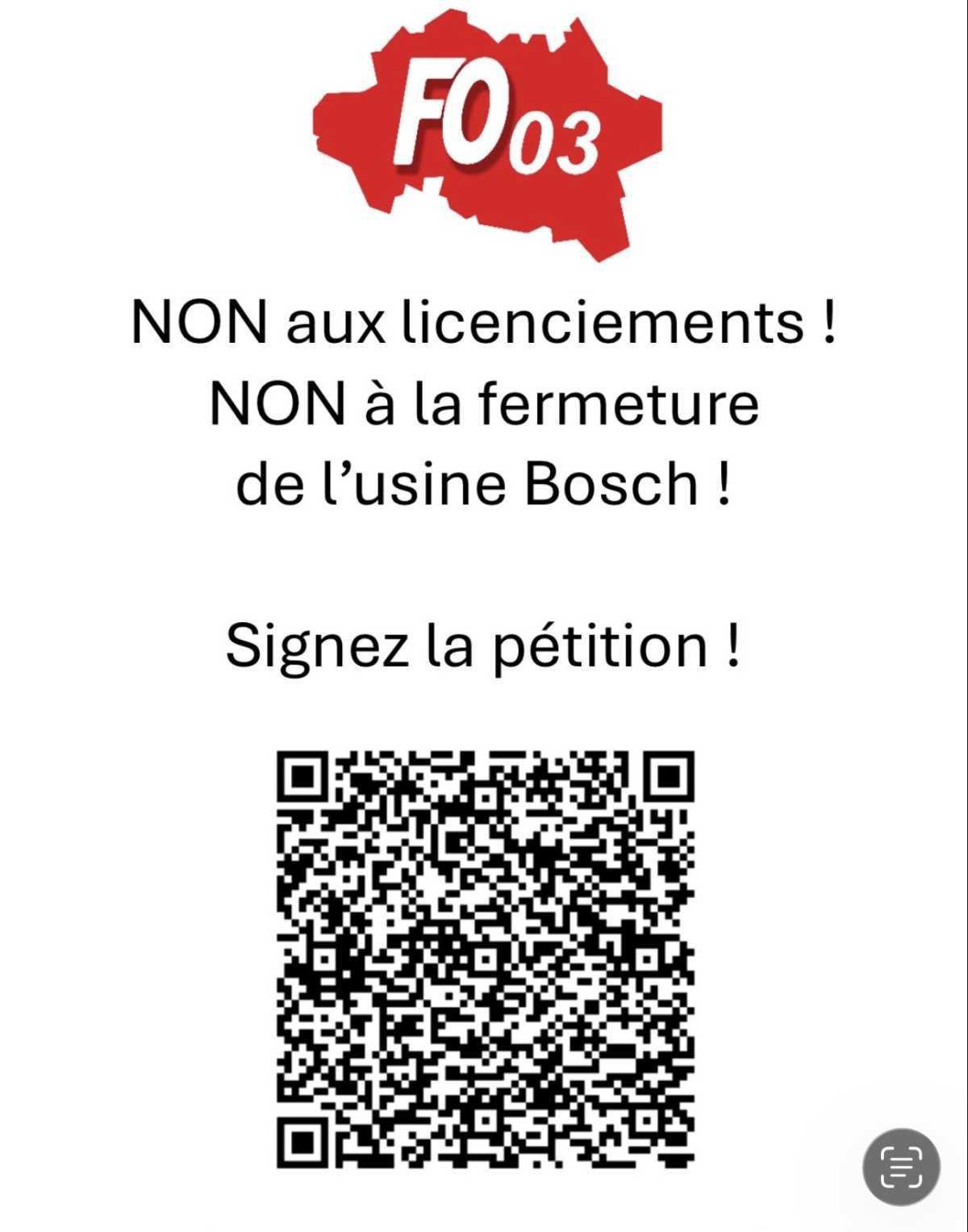 Soutenons les salariés de BOSCH Moulins