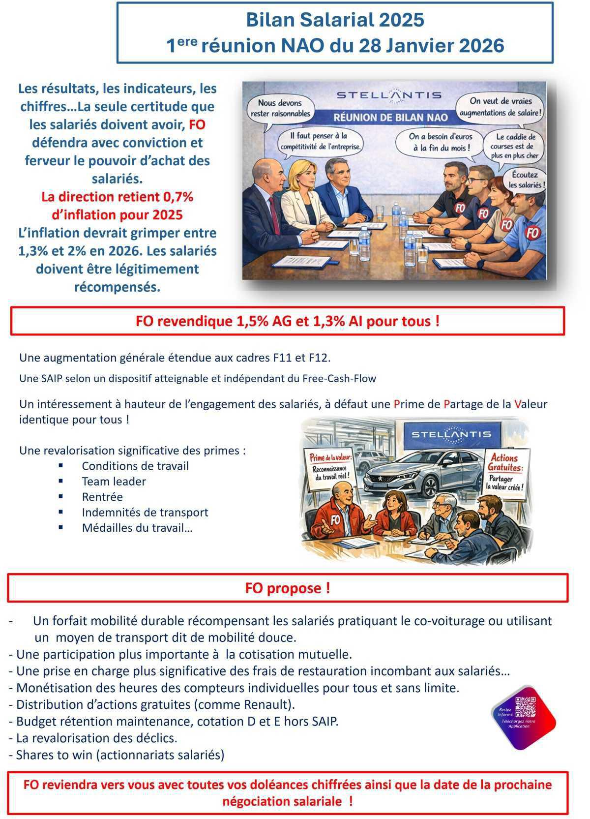 1ere réunion NAO du 28 Janvier 2026 : Bilan Salarial 2025 