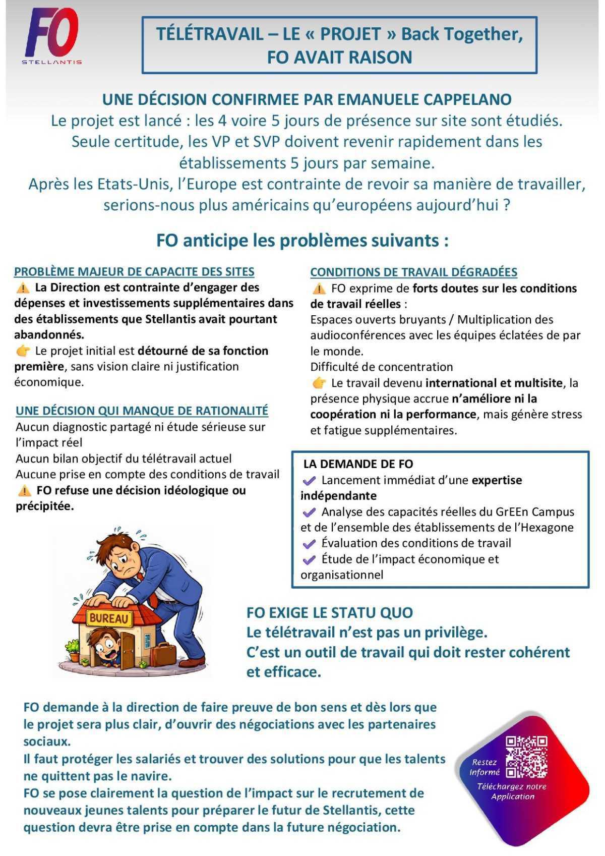 Télétravail, la direction centrale sort du bois !