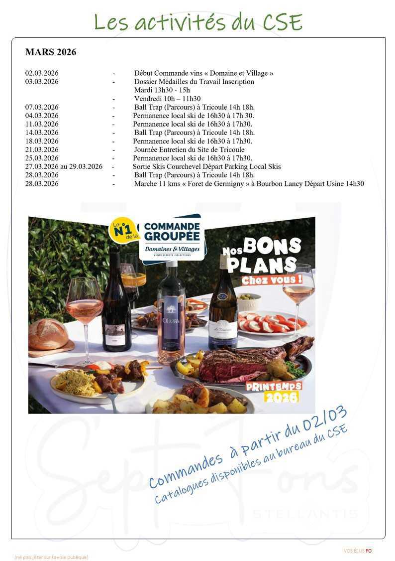 Compte-rendu du CSE du 26 février 2026.