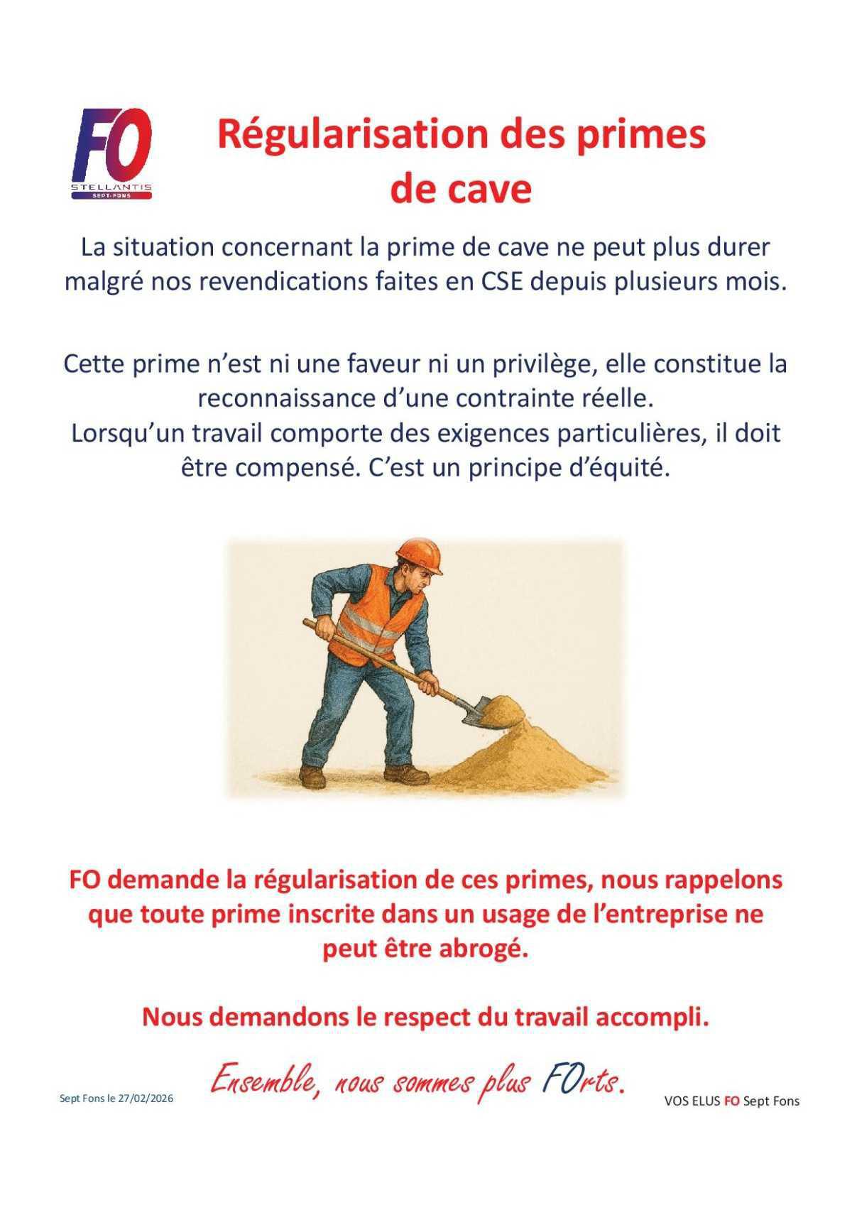 Les primes de cave doivent être payées !