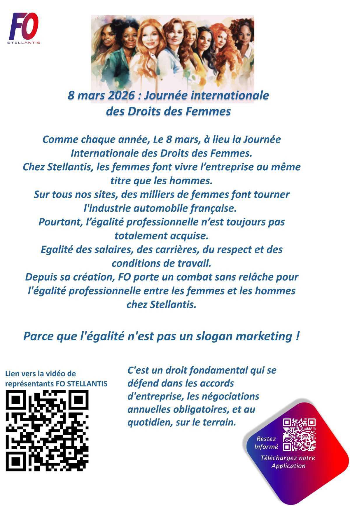8 mars 2026 : Journée internationale des Droits des Femmes