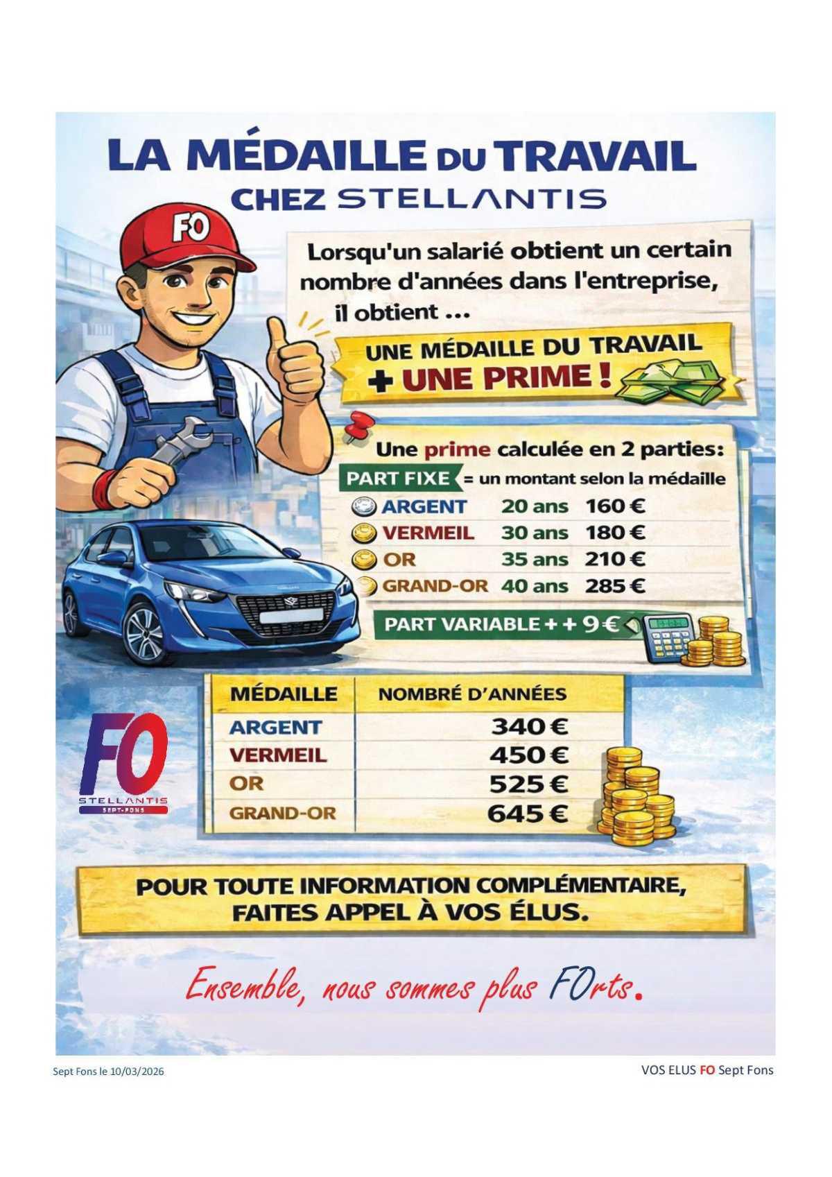 La médaille du travail F0 vous informe…