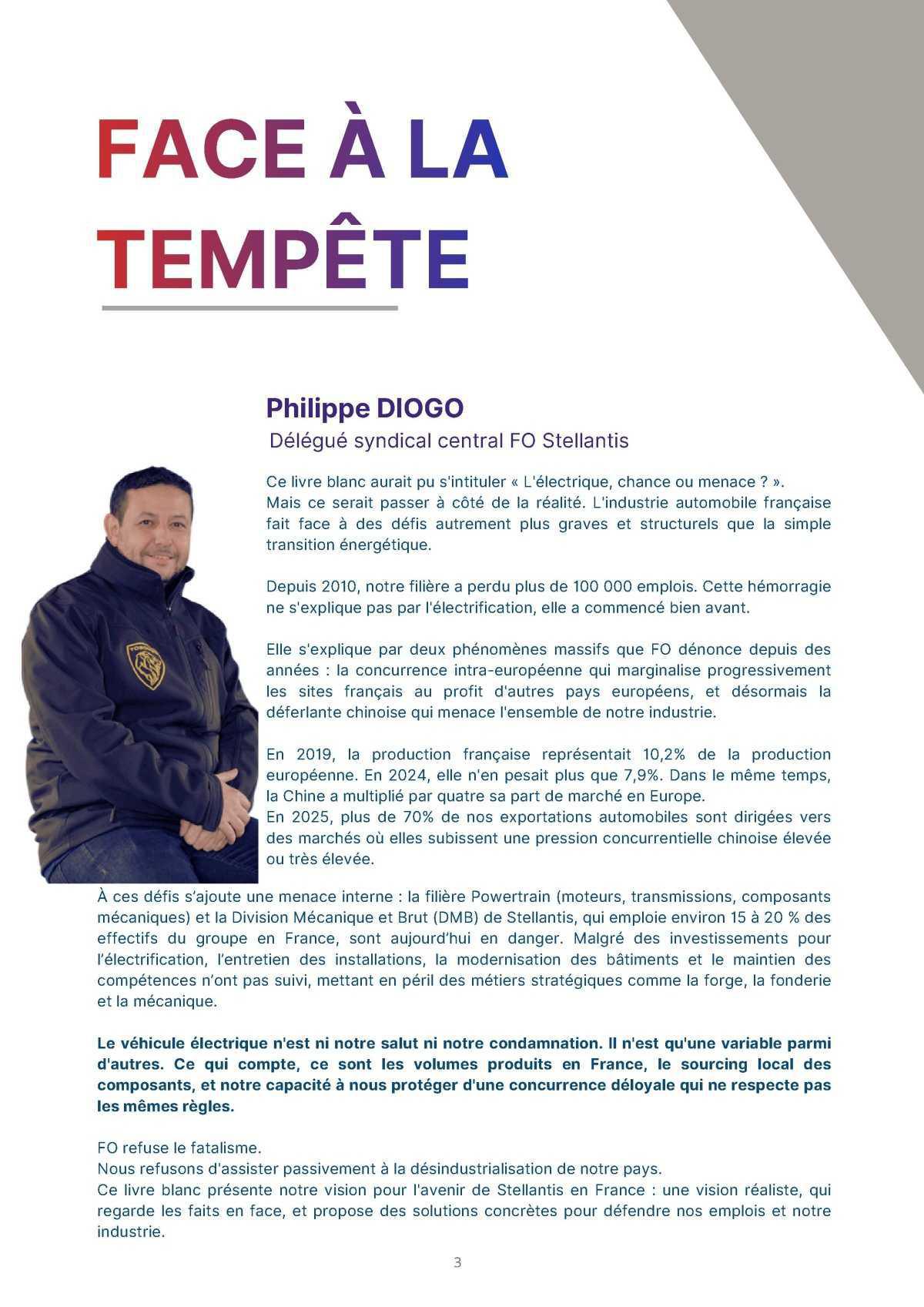 Livre Blanc FO Stellantis 2026 : "Face aux menaces, défendre notre industrie et nos emplois"