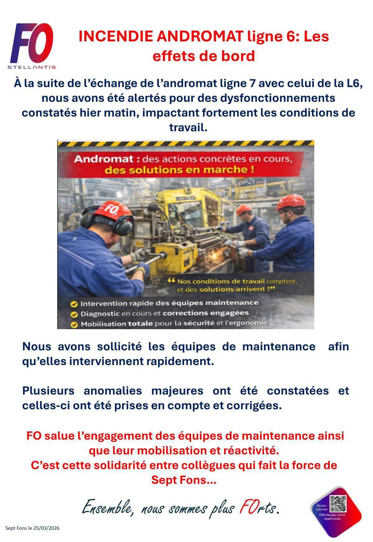 INCENDIE ANDROMAT ligne 6: Les effets de bord