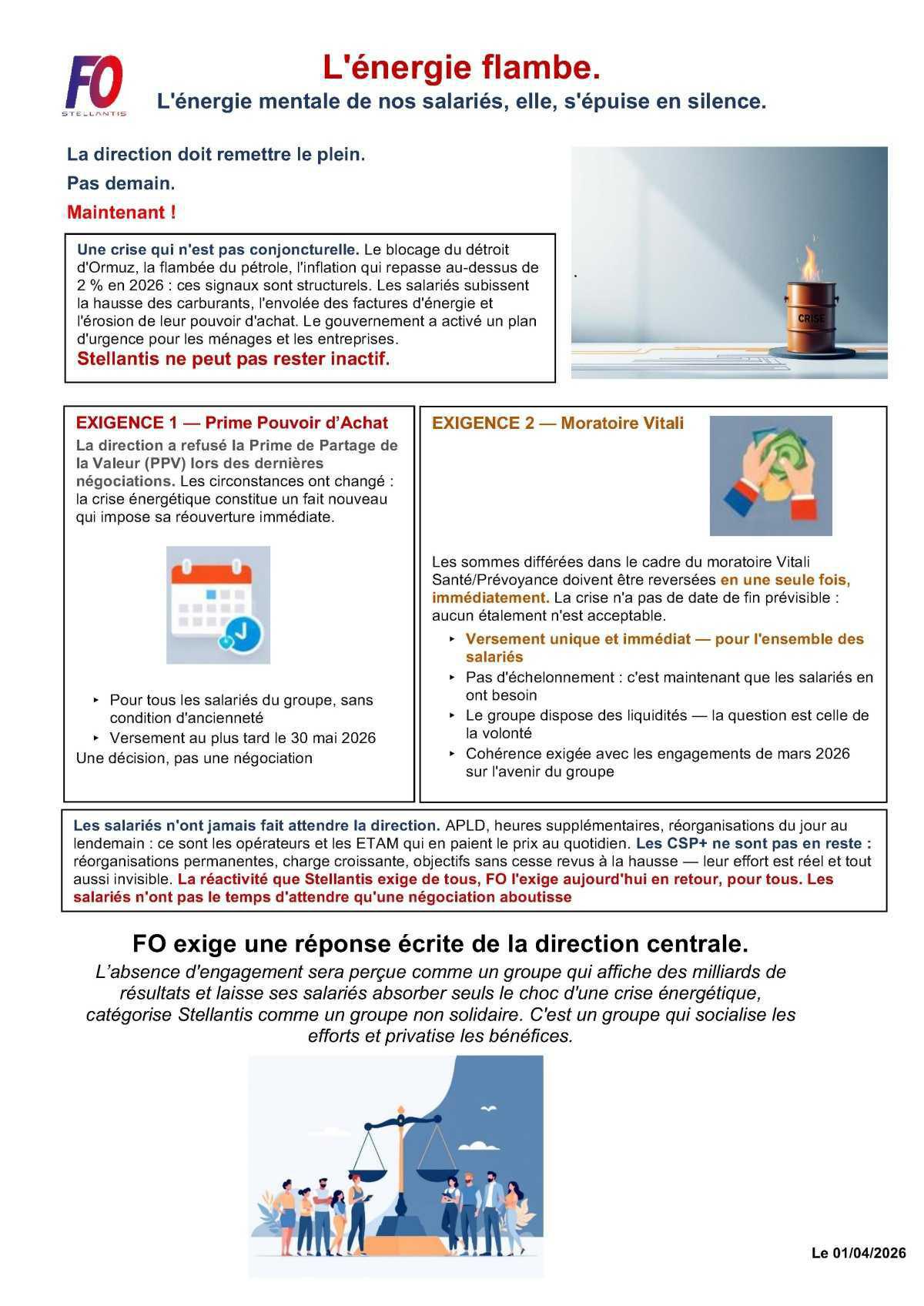 L'énergie flambe...!