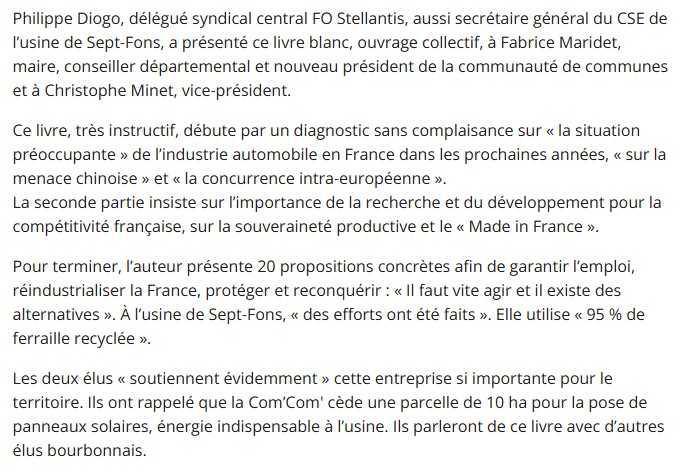 FO Sept Fons présente son "LIVRE BLANC"&nbsp;.