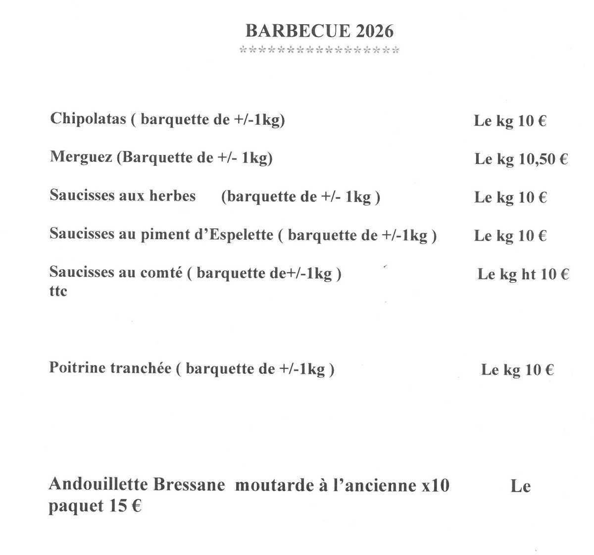 COOP: Barbecue 2026 COOP: Barbecue 2026