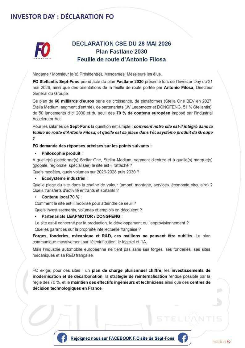 Compte-rendu du CSE du 28 mai 2026.>> programme de travail