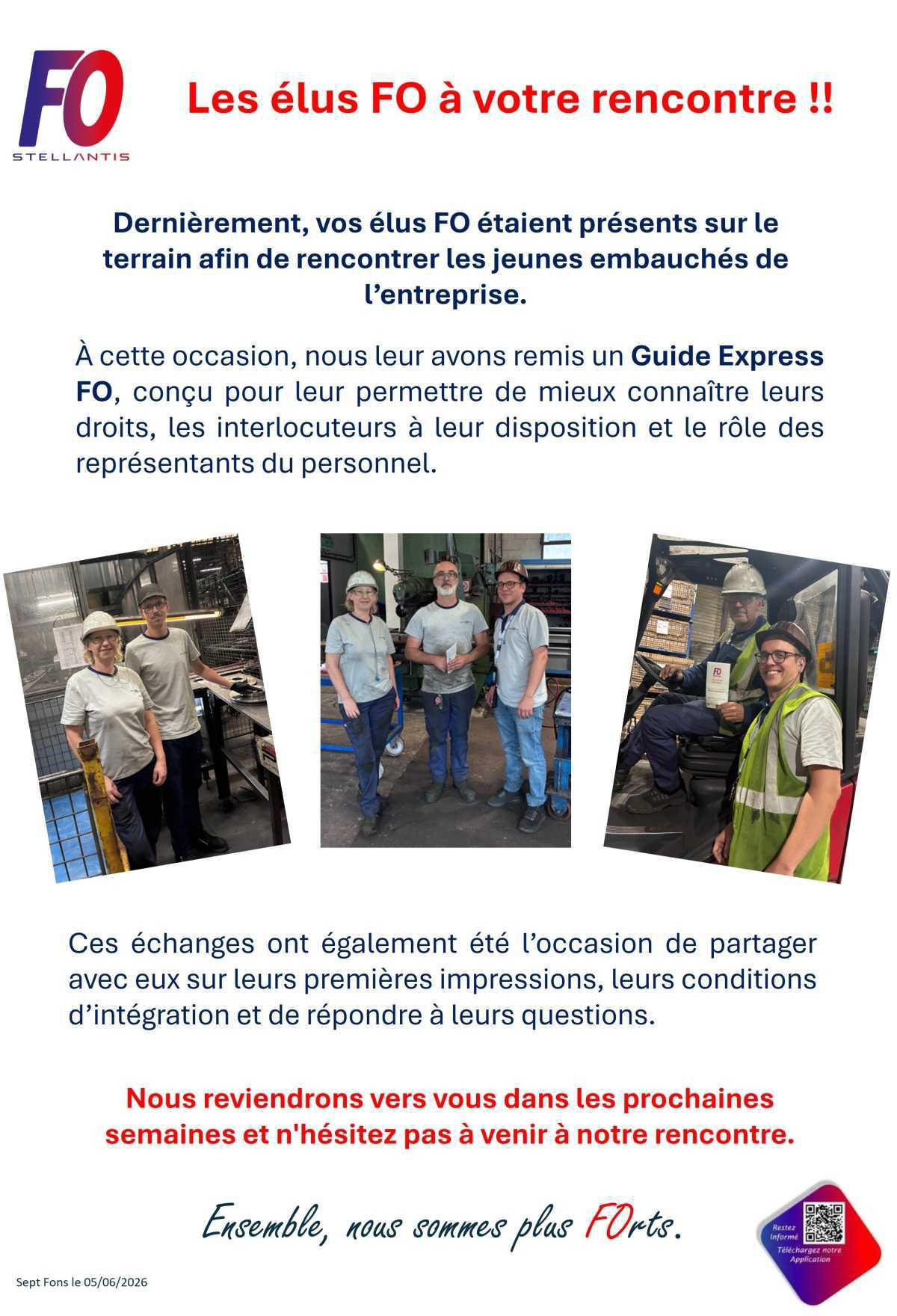 Les élus FO à votre rencontre !!